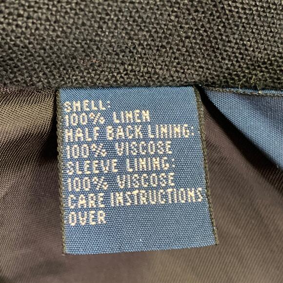 POLO by RALPH LAUREN Size M Black Linen Notch Lapel Sport Coat - Picture 7 of 10